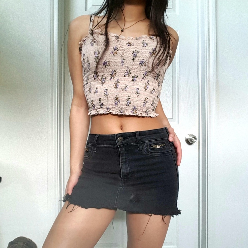 Upcycled Mini Jean Skirt